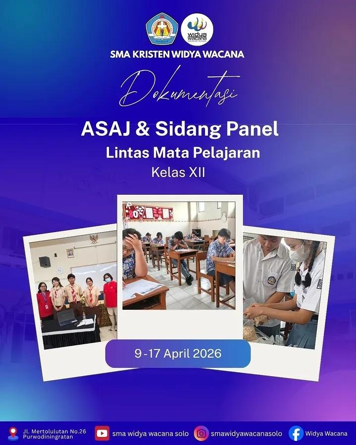 berita, ASAJ & Sidang Panel Lintas Mata Pelajaran, sma widya wacana, widya wacana, ysk,  yayasan sekolah kristen, yayasan, surakarta, sma