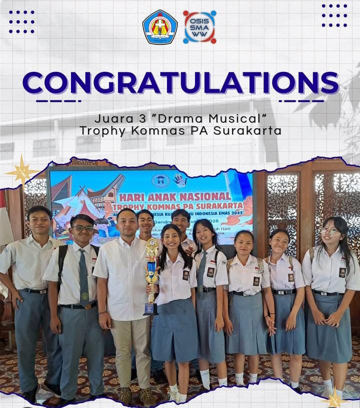 prestasi, Lomba Drama Musikal Piala Komnas PA Surakarta, sma widya wacana, widya wacana, ysk,  yayasan sekolah kristen, yayasan, surakarta, sma